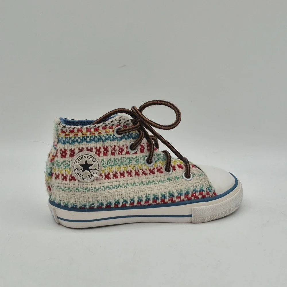 Converse Chuck Taylor All Star Shoes Infants Size 7 Multi Knit‎ High Top 746956F